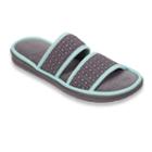 Dearfoams Women's Perforated Double Band Slippers, Size: Small, Grey Other