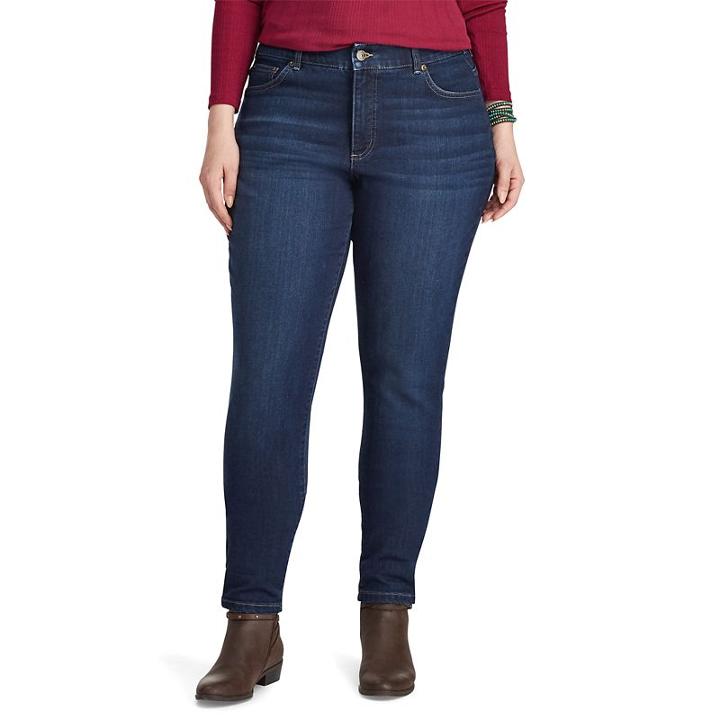 Plus Size Chaps 4-way Stretch Denim Skinny Jeans, Women's, Size: 20 W, Blue