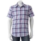 Men's Sonoma Goods For Life&trade; Flexwear Modern-fit Plaid Stretch Button-down Shirt, Size: Xl, Light Grey