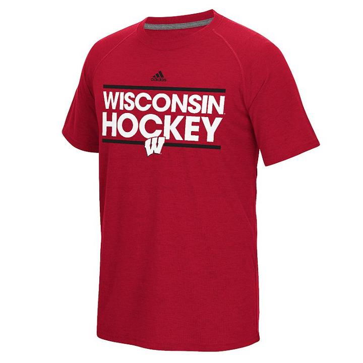 Men's Adidas Wisconsin Badgers Dassler Tee, Size: Large, Red
