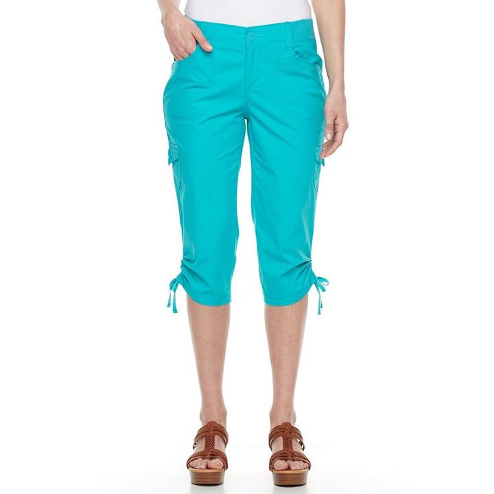 Petite Gloria Vanderbilt Lillie Cargo Skimmer Capris, Women's, Size: 12 Petite, Brt Green