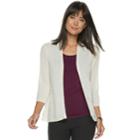 Women's Apt. 9&reg; Ribbed Peplum Cardigan, Size: Xxl, Natural