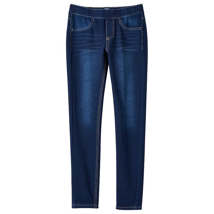 Girls 7-16 & Plus Size So&reg; Perfectly Soft Pull-on Jeggings, Girl's, Size: 16, Dark Blue