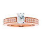 14k Gold Emerald Cut 3/4 Carat T.w. Igl Certified Diamond Engagement Ring, Women's, Size: 7.50, White