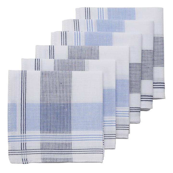 Wembley 6-pack Handkerchiefs - Men, Brt Blue