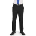 Men's Billy London Slim-fit Flat-front Black Suit Pants, Size: 30x32