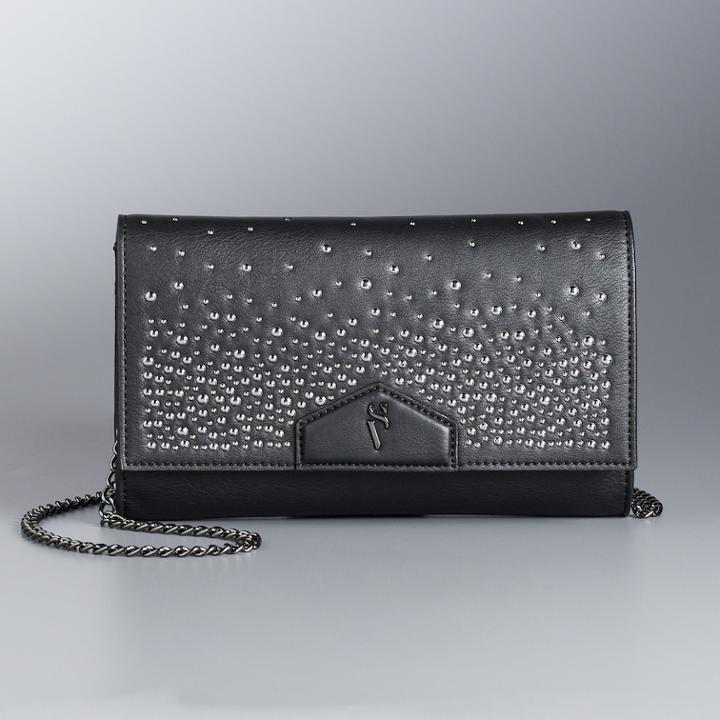 Simply Vera Vera Wang Clustered Envelope Clutch, Women's, Black