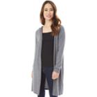Juniors' Iz Byer Hooded Duster Cardigan, Teens, Size: Xl, Dark Grey