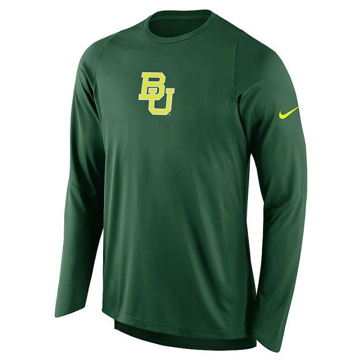 Men's Nike Baylor Bears Elite Shooter Long-sleeve Tee, Size: Small, Green