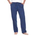 Big & Tall Croft & Barrow&reg; Plaid Flannel Lounge Pants, Men's, Size: L Tall, Dark Blue