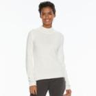Petite Napa Valley Mockneck Sweater, Women's, Size: Xl Petite, White