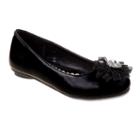 Laura Ashley Girls' Ribbon Ballet Flats, Girl's, Size: 13, Black