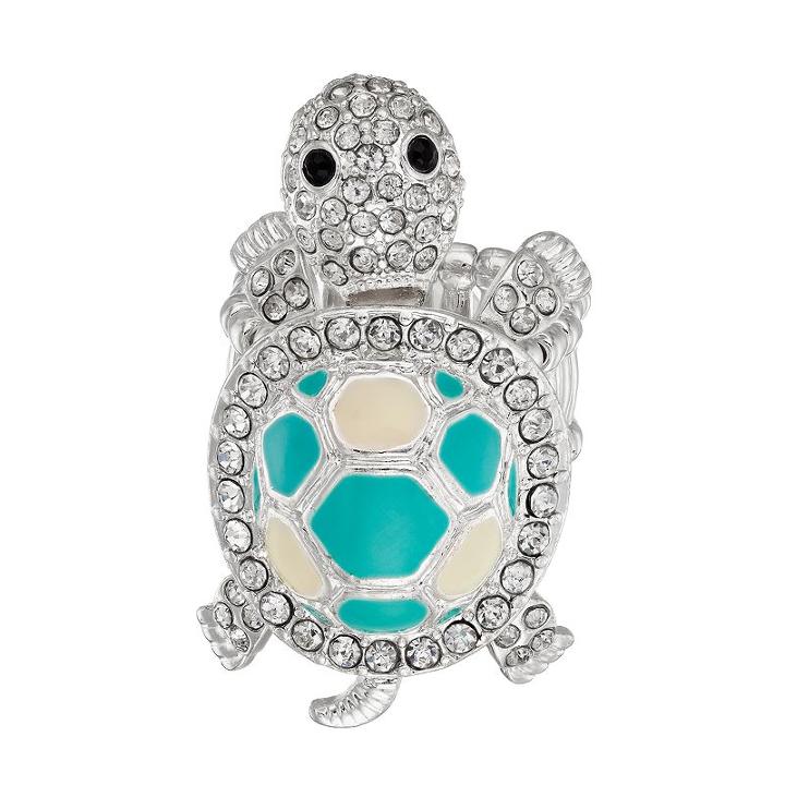Mudd&reg; Turtle Stretch Ring, Women's, Silver
