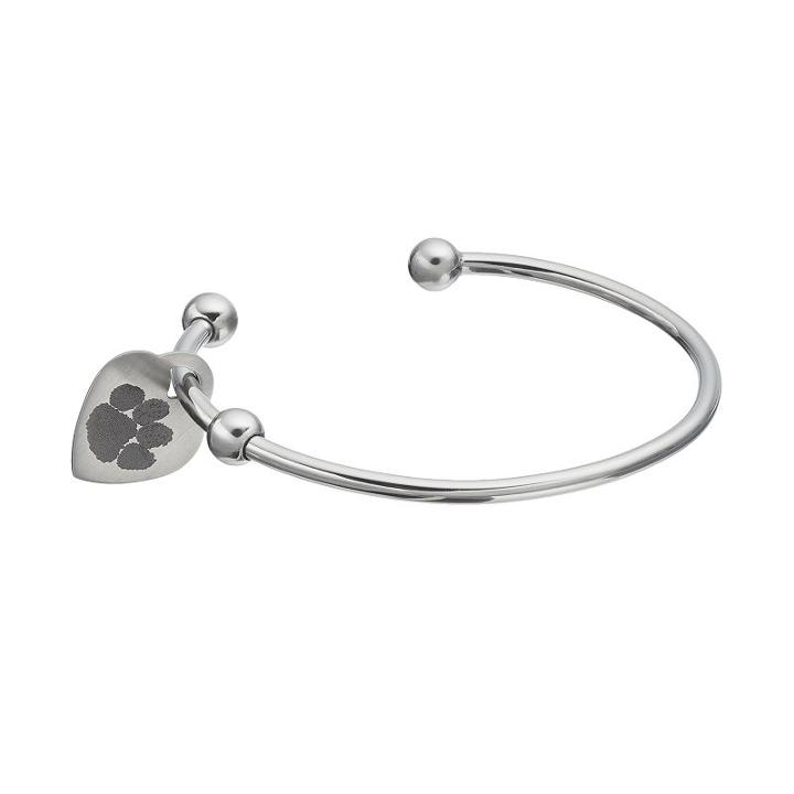 Fiora Stainless Steel Clemson Tigers Charm Cuff Bracelet, Women's, Size: 7.5, Grey
