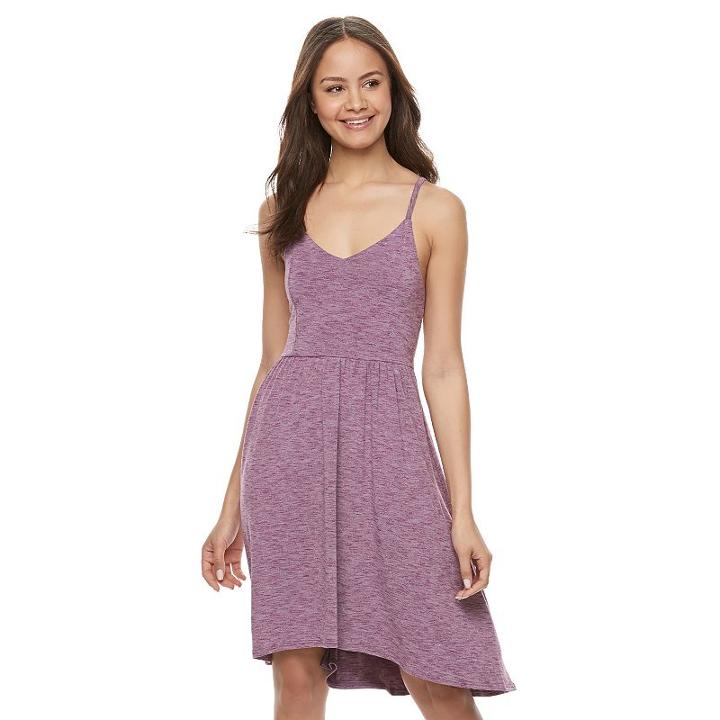 Juniors' So&reg; High-low Hem Strappy Dress, Girl's, Size: Large, Purple