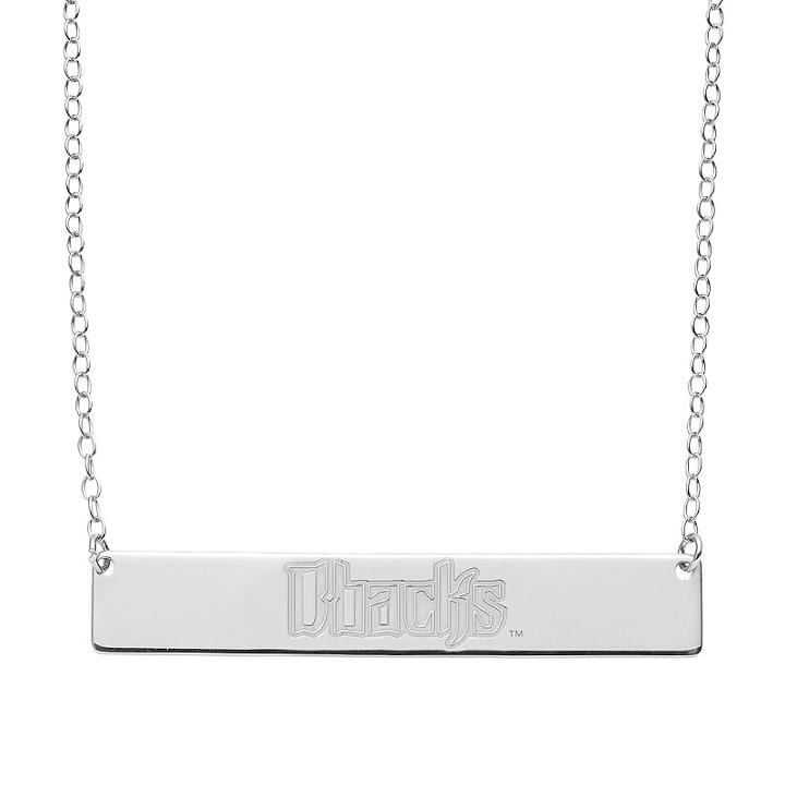 Arizona Diamondbacks Sterling Silver Bar Necklace, Women's, Size: 16, Grey