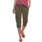 Petite Sonoma Goods For Life&trade; Cargo Utility Capris, Women's, Size: 6 Petite, Green