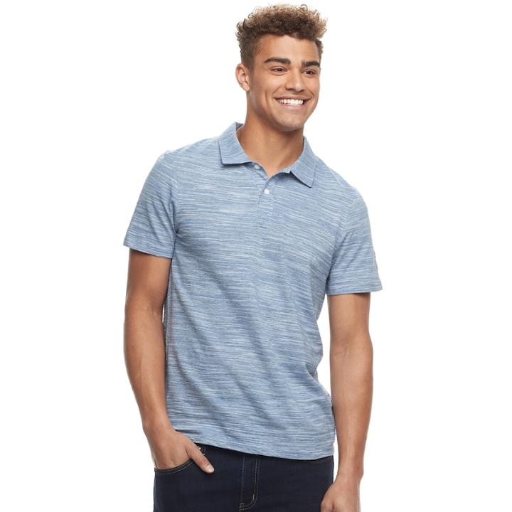Men's Urban Pipeline® Textured Polo, Size: Small, Blue (navy)