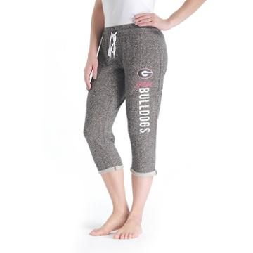 Women's College Concepts Georgia Bulldogs Turf Knit Capris, Size: Large, Grey Other