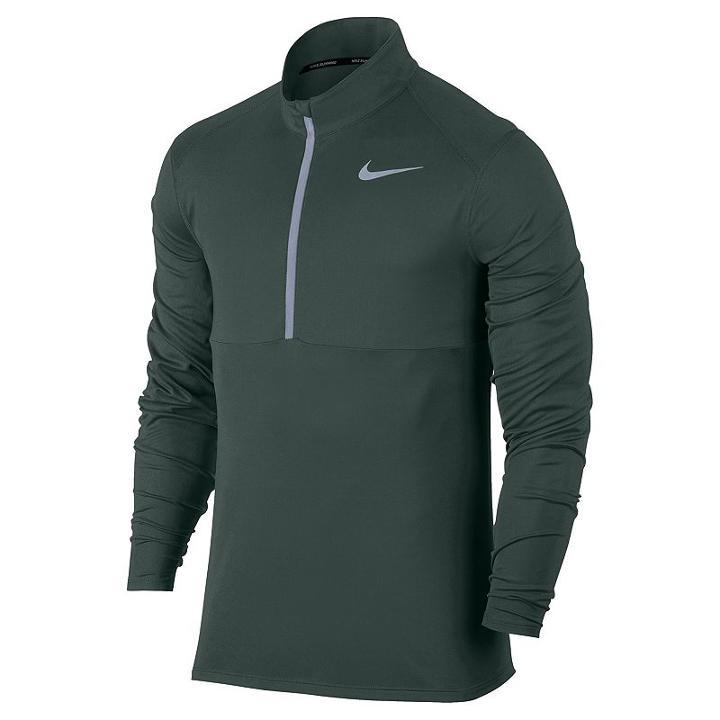 Men's Nike Running Core Dri-fit Half-zip Performance Pullover, Size: Medium, Green Oth