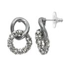 Simply Vera Vera Wang Nickel Free Interlocked Drop Hoop Earrings, Women's, Silver