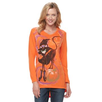Women's Mccc Halloween Graphic Tee, Size: Large, Med Orange