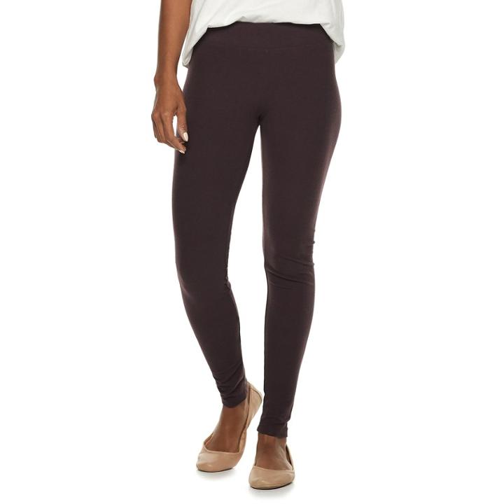 Petite Sonoma Goods For Life™ Supersoft Mid-rise Leggings, Women's, Size: M Petite, Purple