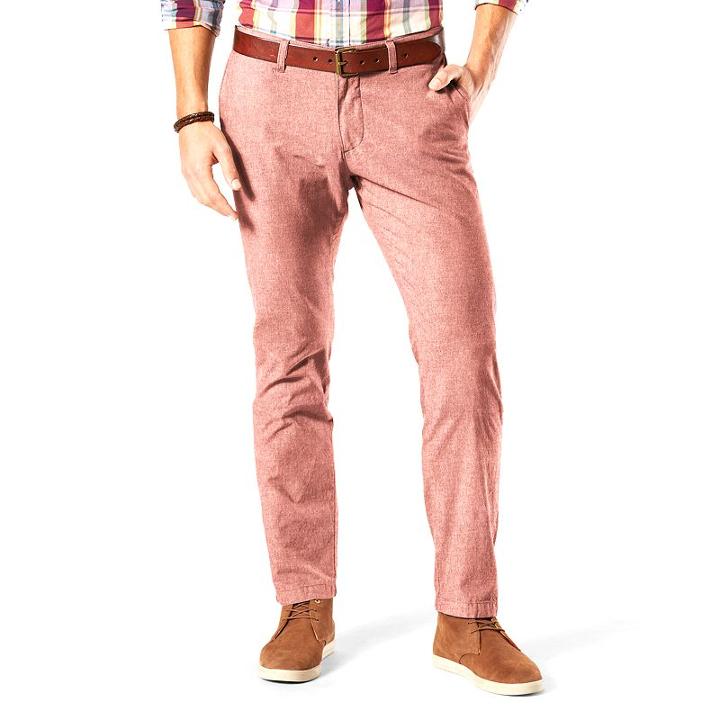 Men's Dockers&reg; Slim Tapered Modern Khaki Pants, Size: 34x32, Red