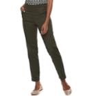 Women's Croft & Barrow&reg; Classic Pull-on Tapered-leg Jeans, Size: Xl Long, Dark Green