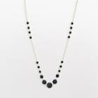 10k Gold Black Onyx Bead Necklace, Women's, Size: 18