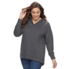 Plus Size Sonoma Goods For Life&trade; Raglan Hoodie, Women's, Size: 3xl, Grey (charcoal)