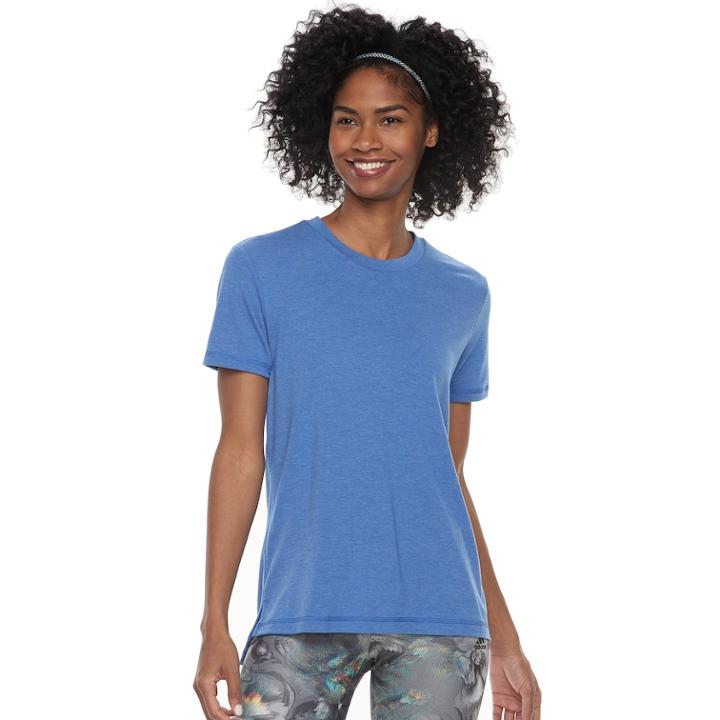 Women's Adidas Yola Short Sleeve Tee, Size: Small 4, Med Blue
