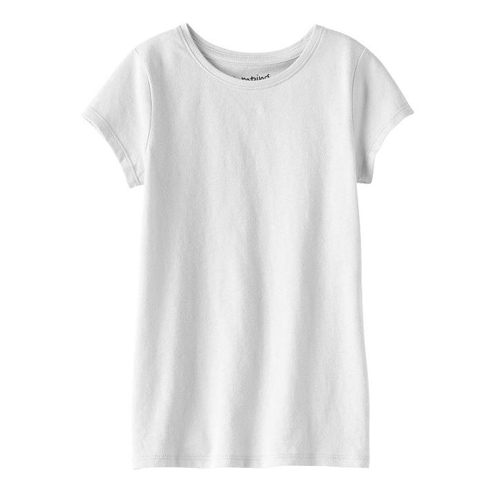 Girls 4-10 Jumping Beans&reg; Short-sleeved Solid Tee, Size: 5, White