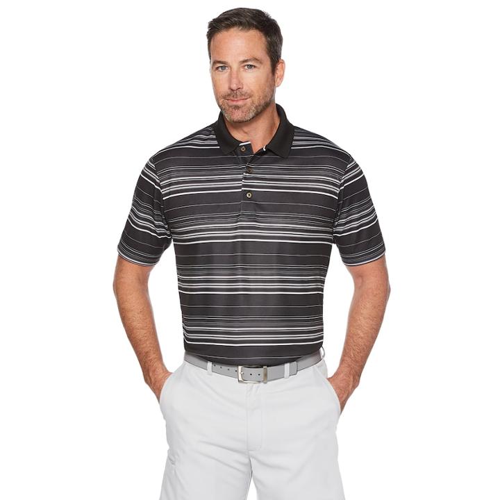 Men's Grand Slam Printed Stripe Polo, Size: Xl, Oxford