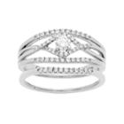 14k White Gold 1/2 Carat T.w. Igl Certified Diamond Engagement Ring Set, Women's, Size: 9
