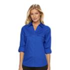 Women's Croft & Barrow&reg; Knit To Fit Shirt, Size: Xxl, Light Blue