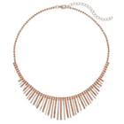 Pink Simulated Crystal Graduated Stick Necklace, Women's