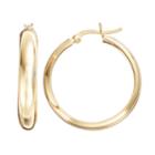 Primavera 24k Gold Over Silver Hoop Earrings, Women's, Yellow