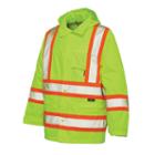 Big & Tall Work King High Visibility Hooded Rain Jacket, Men's, Size: Xxl, Yellow