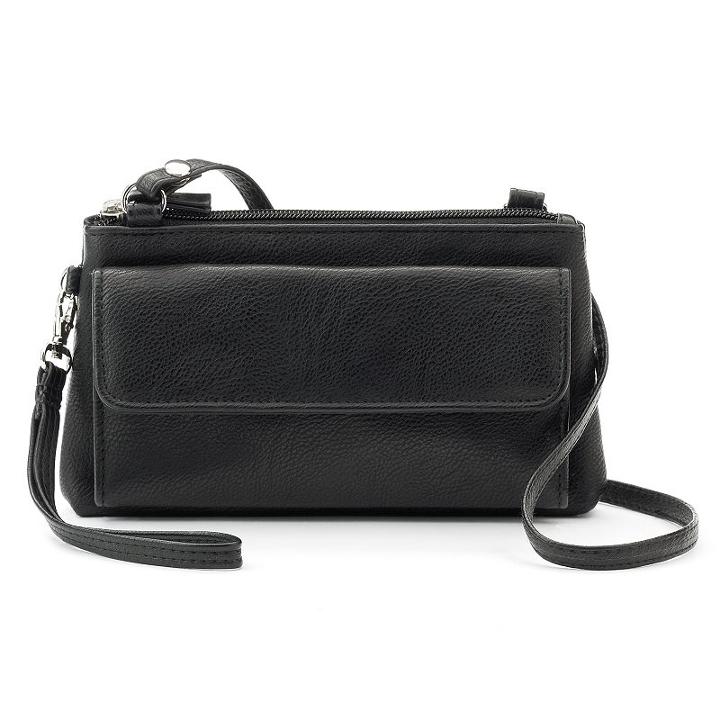 Croft & Barrow&reg; Chelsea Rfid-blocking Mini Crossbody Bag, Women's, Black