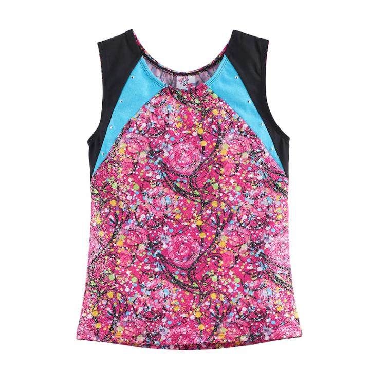 Girls 4-14 Jacques Moret Amazing Dots Dance Tank Top, Size: Xs, Brown Over