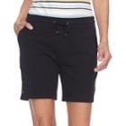 Petite Croft & Barrow&reg; Knit Bermuda Shorts, Women's, Size: Xl Petite, Black