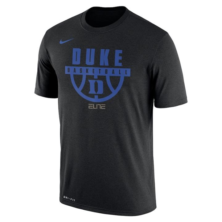 Men's Nike Duke Blue Devils Dri-fit Basketball Tee, Size: Xl, Black