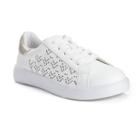 So&reg; Girls' Perforated Casual Sneakers, Girl's, Size: 1, White