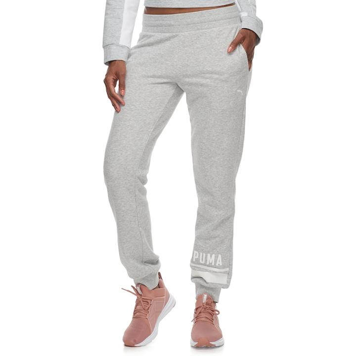Women's Puma Athletic Sweatpants, Size: Medium, Grey