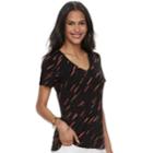 Women's Apt. 9&reg; Essential V-neck Tee, Size: Large, Med Pink