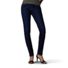 Women's Lee Rebound Pull-on Straight-leg Jeans, Size: 10 Short, Dark Blue