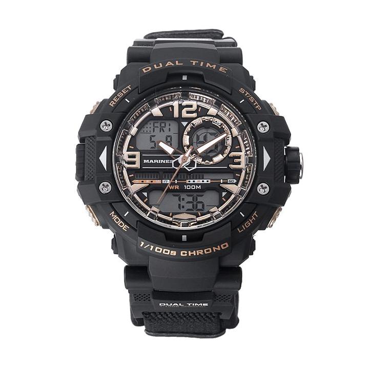 Wrist Armor Men's Military United States Marine Corps C41 Analog-digital Watch, Black