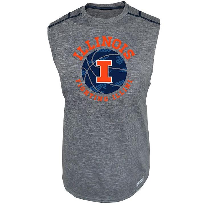 Men's Illinois Fighting Illini Net Worth Tank, Size: Xl, Med Grey