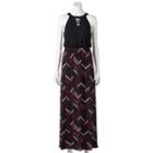 Juniors' Trixxi Chevron Cross Front Maxi Dress, Teens, Size: Small, Oxford